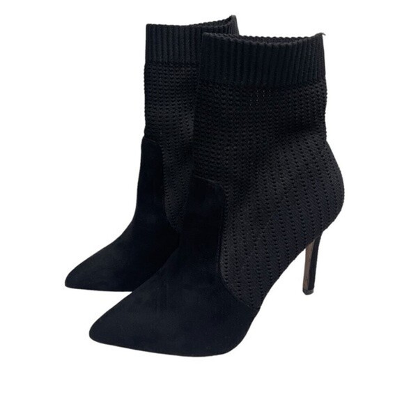 Catherine Malandrino Shoes - Catherine Malandrino Boots 9.5 Dnonita Black Stretch Knit Sock Bootie Heel